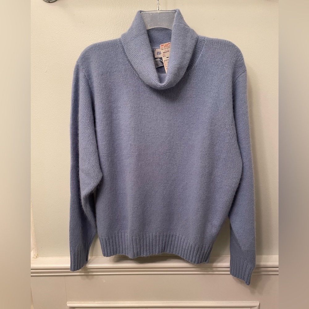 NWT Vintage Braemar Lambswool Blend Sweater Cloud Blue Medium 40